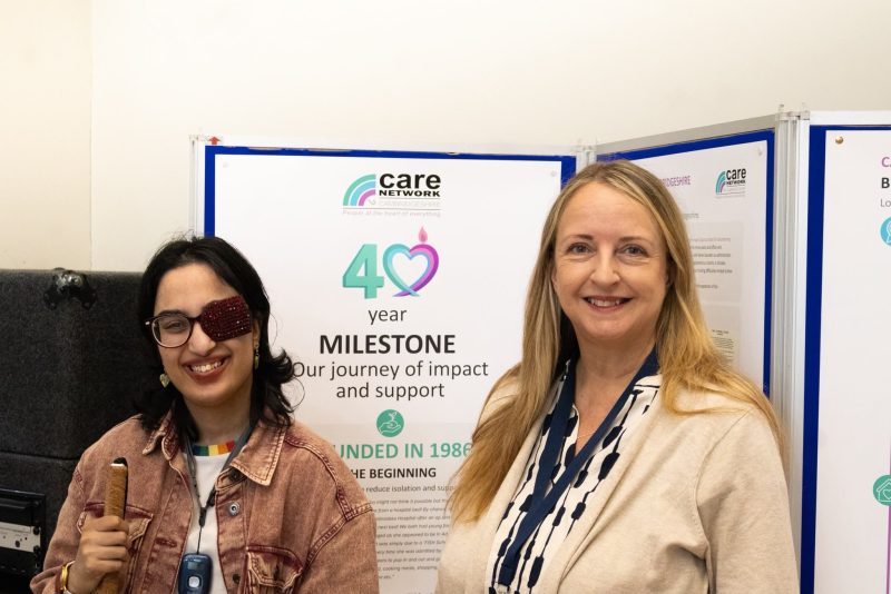 Care Network Cambridgeshire client, Alisha (left) and Care Network employee (Sandra)