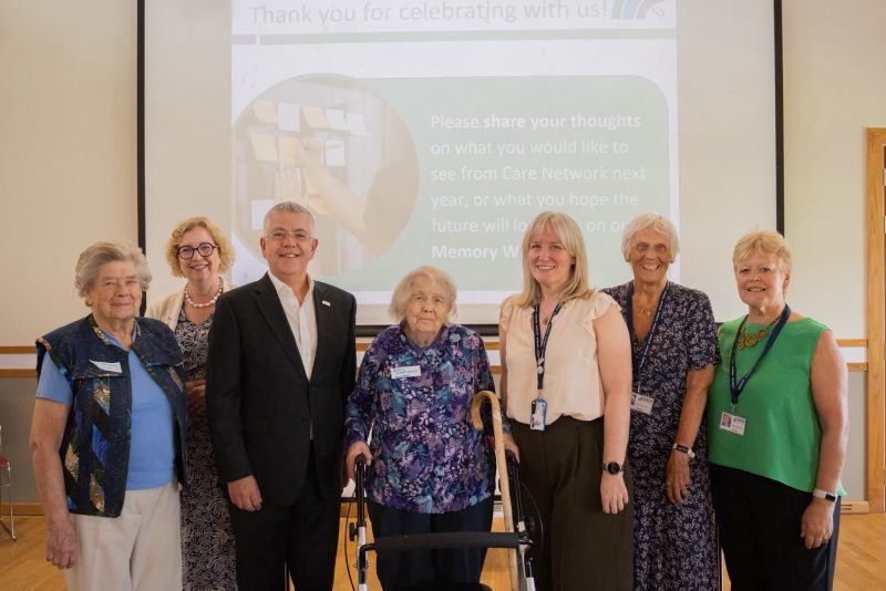 Founder Sheila Stephenson (middle) with Care Network Cambridgeshire Trustees 